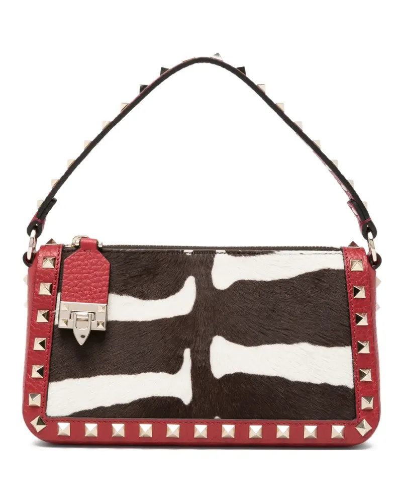 Valentino Garavani Rockstud Tote Bag mit Zebraprint - Rot Rot