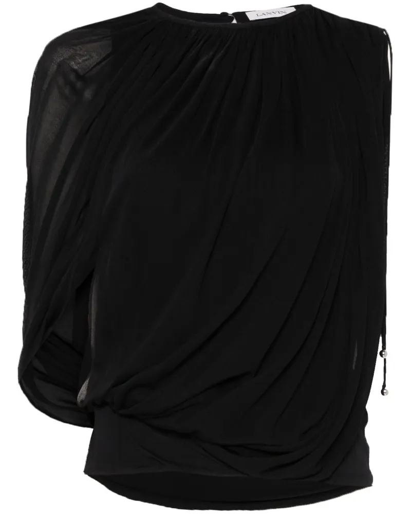 Lanvin Drapiertes Top - Schwarz Schwarz