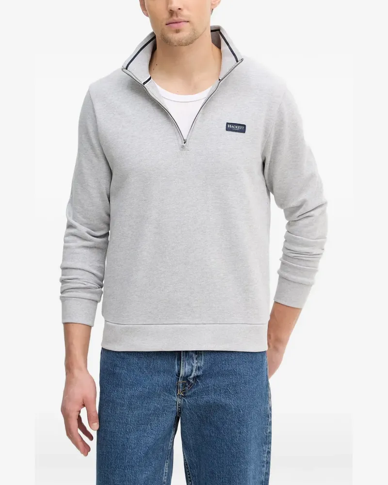 Hackett Sweatshirt mit Reißverschluss - Grau Grau