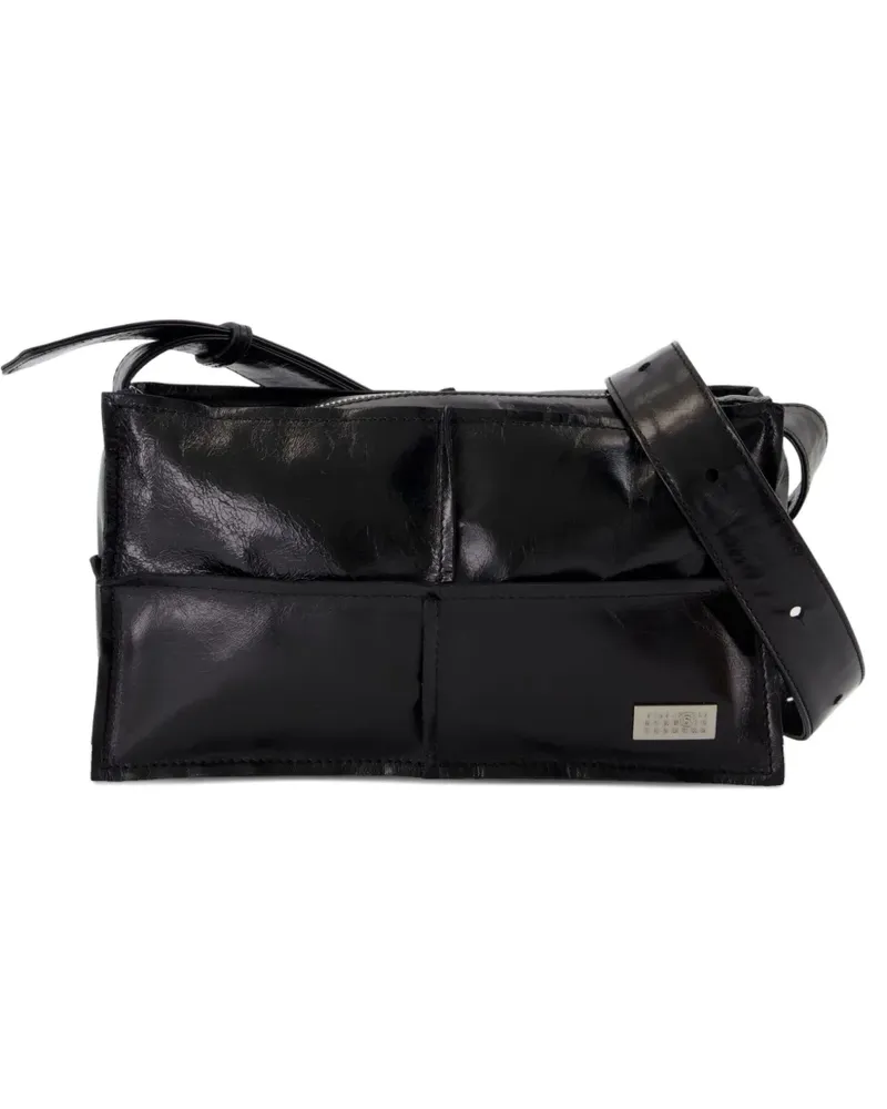 Maison Margiela Mini Umhängetasche mit Einsätzen - Schwarz Schwarz