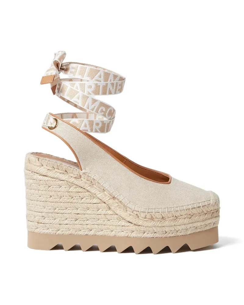 Stella McCartney Wedge-Espadrilles mit Schnürung - Nude Nude