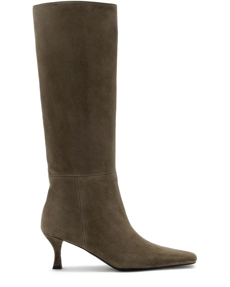 Proenza Schouler Kniehohe Trap Wildlederstiefel - Grün Grün