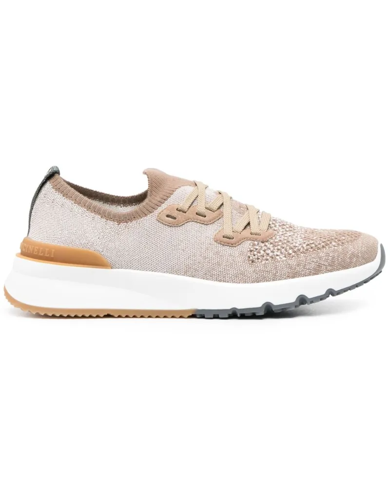 Brunello Cucinelli Sneakers mit Mesh-Einsatz - Braun Braun