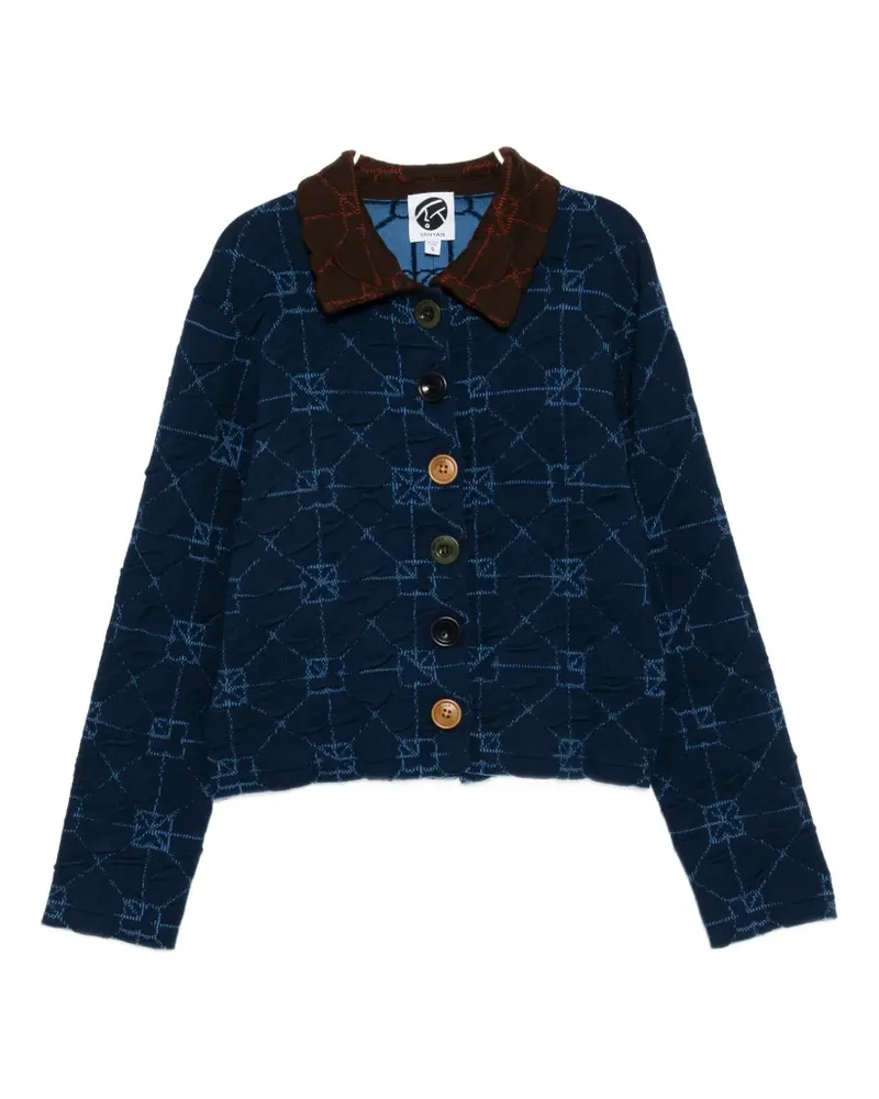 YANYAN KNITS June Shrunken Work Jacket - Blau Blau