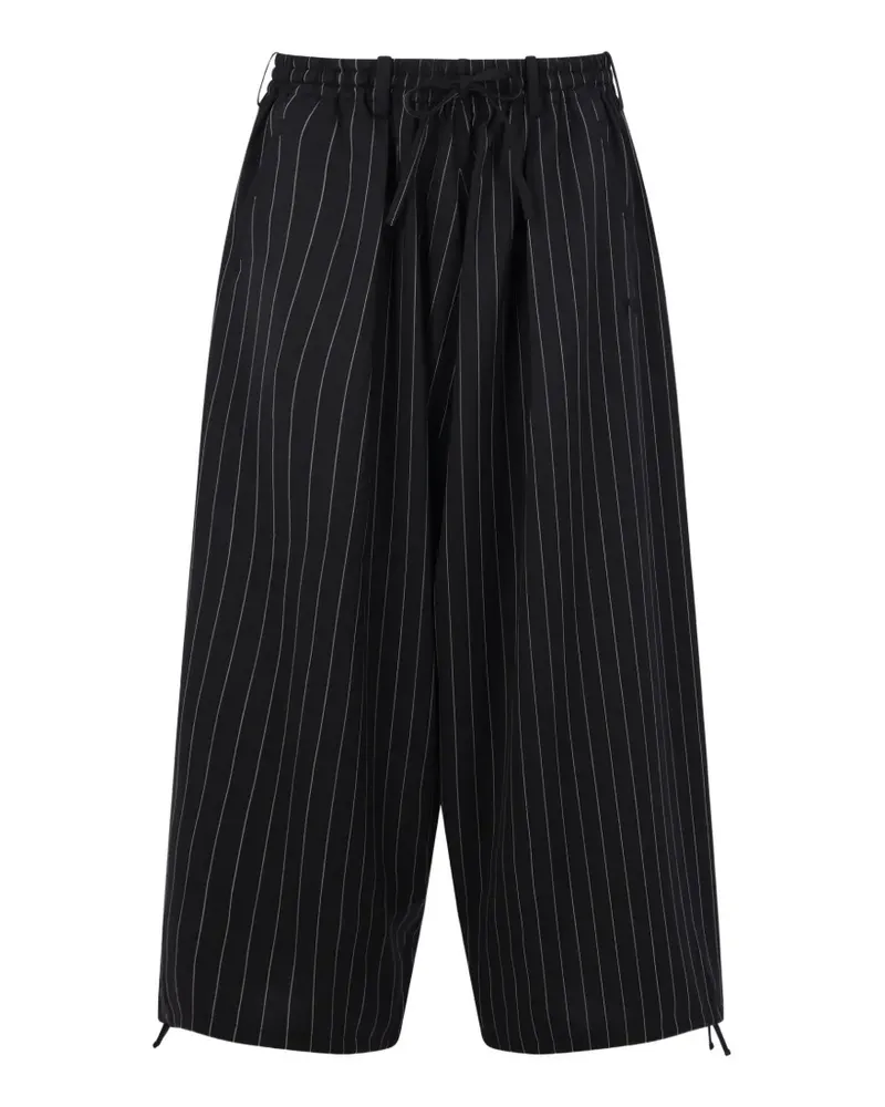 Y-3 wide-leg pinstripe trousers - Schwarz Schwarz