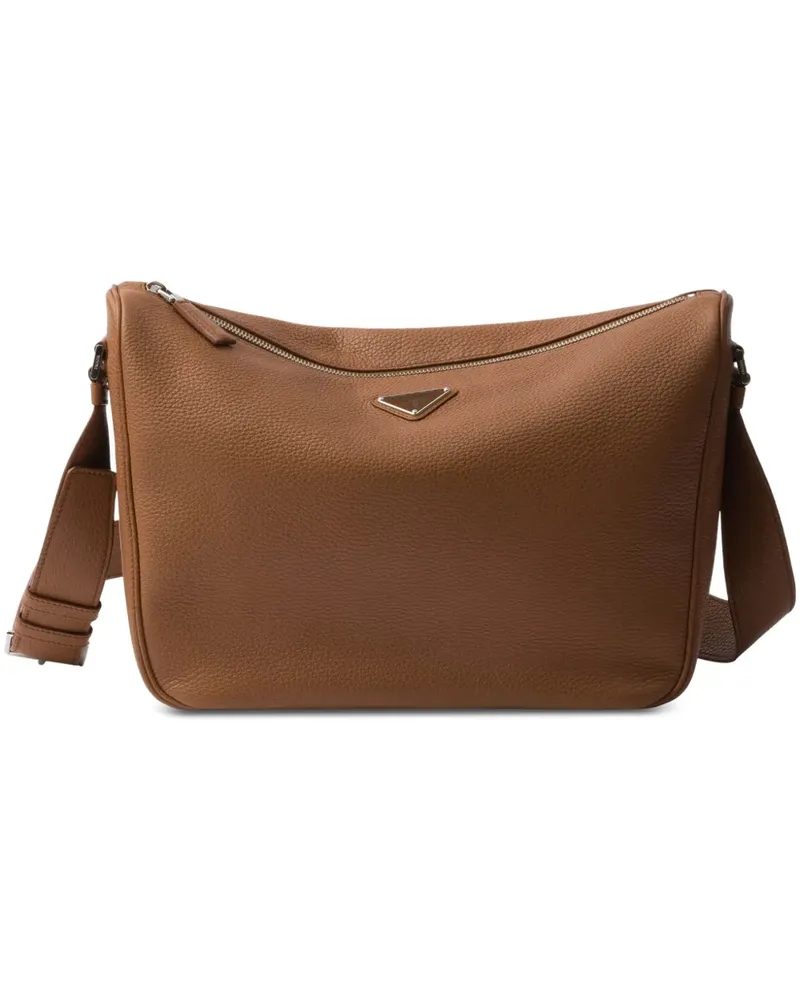 Prada Schultertasche aus Leder - Braun Braun