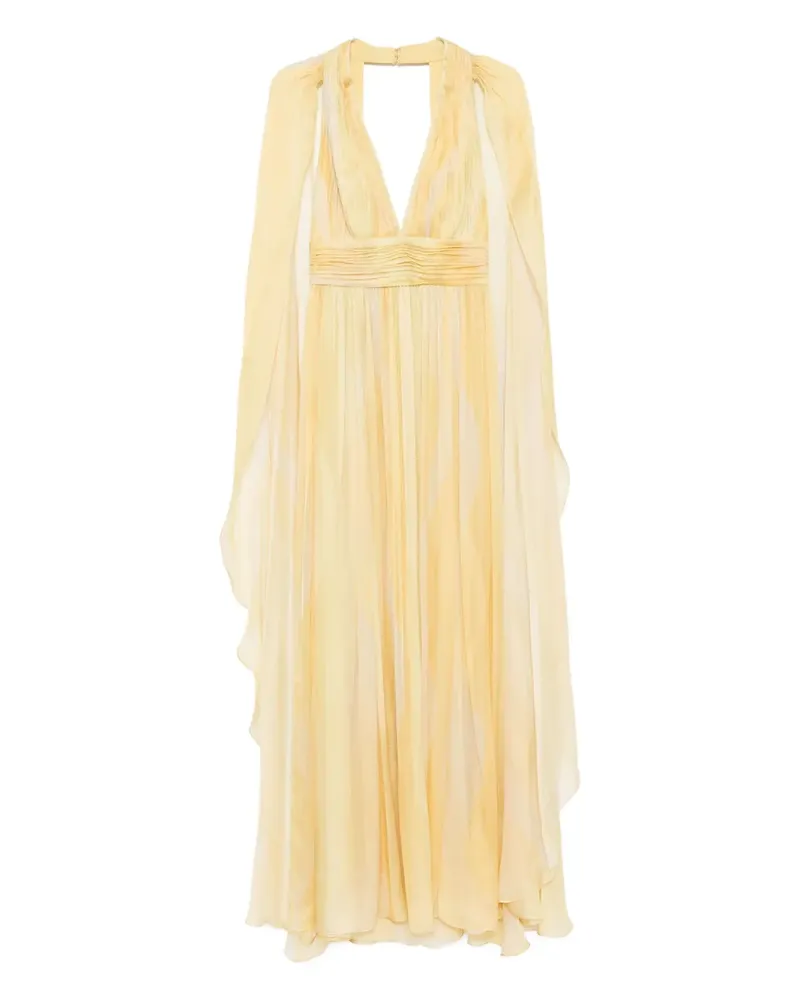 Elie Saab Kleid mit Print - Gelb Gelb
