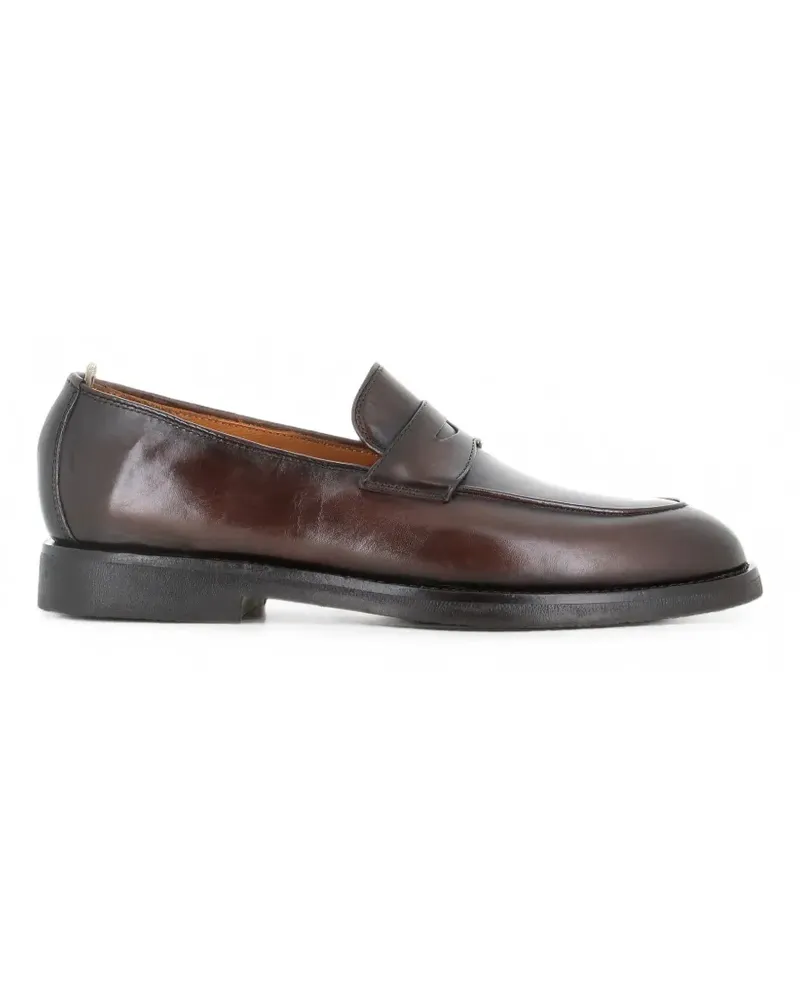 Officine Creative Italia Opera Flexi 101 polished leather loafers - Braun Braun