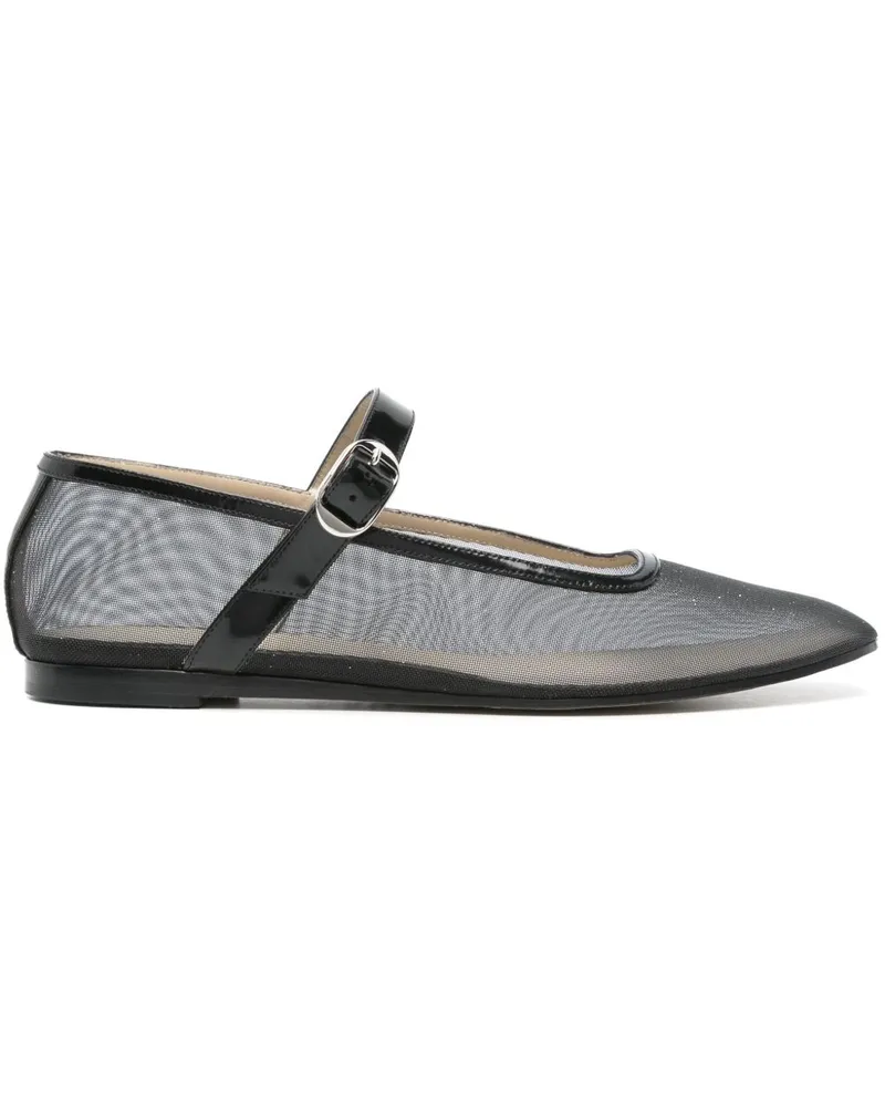 Le Monde Béryl Ballerinas aus Mesh - Schwarz Schwarz