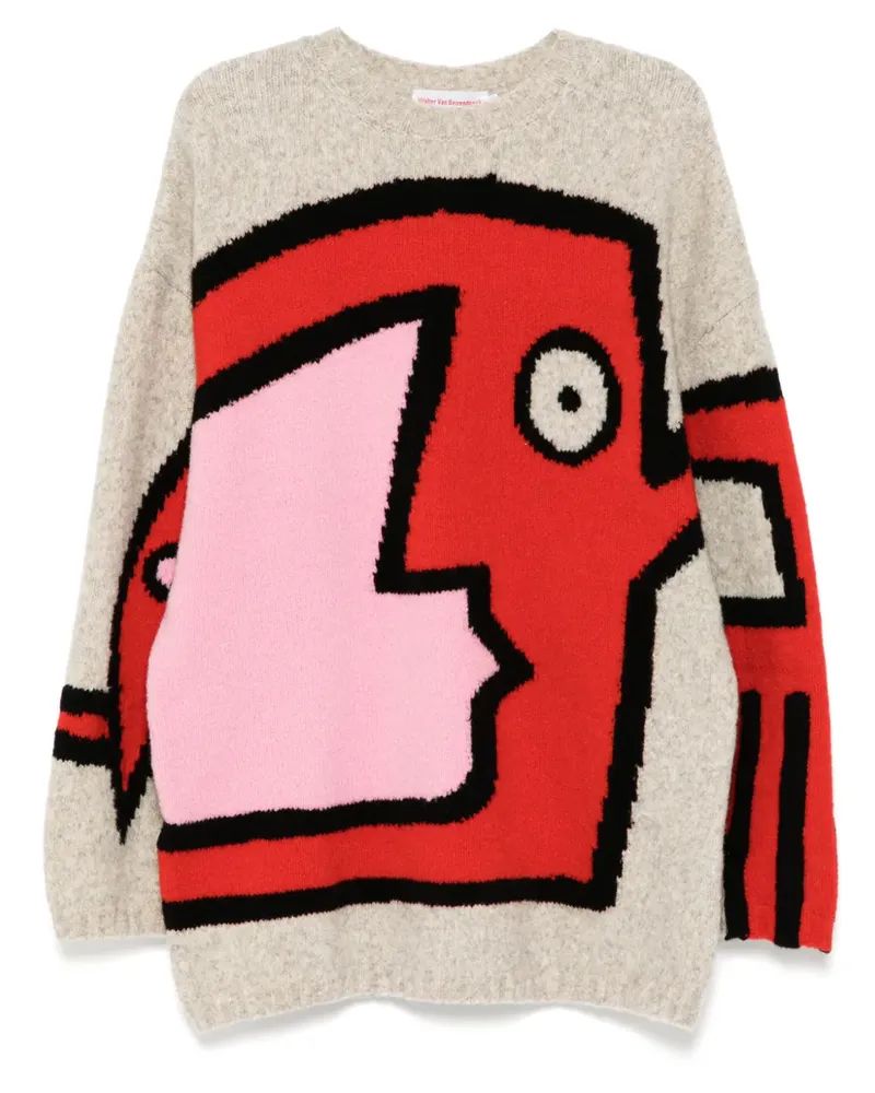 Walter van Beirendonck Pullover mit Rundhalsausschnitt - Grau Grau