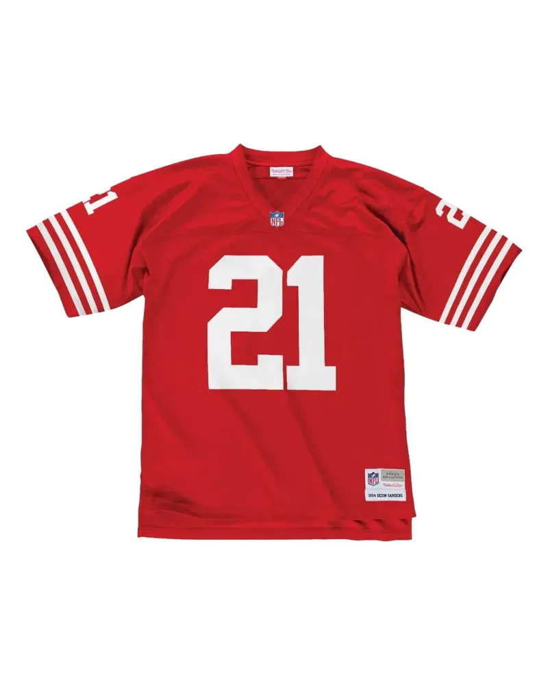 Mitchell & Ness NFL San Francisco 49ers 94 Deion Sanders T-Shirt - Rot Rot