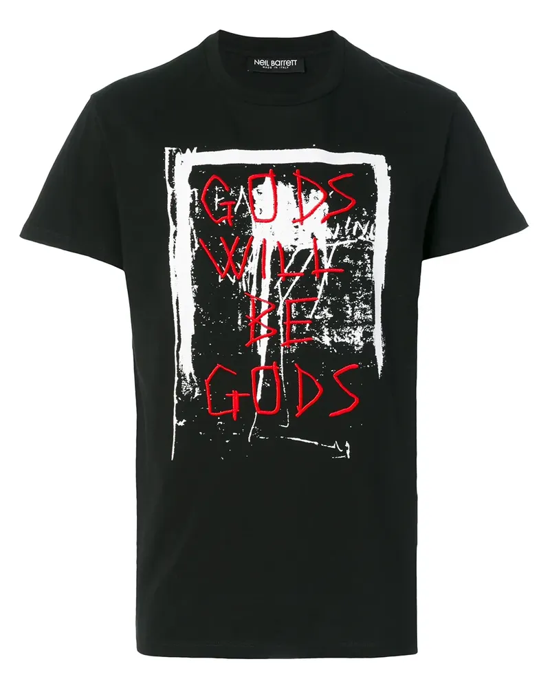 Neil Barrett Gods T-Shirt - Schwarz Schwarz