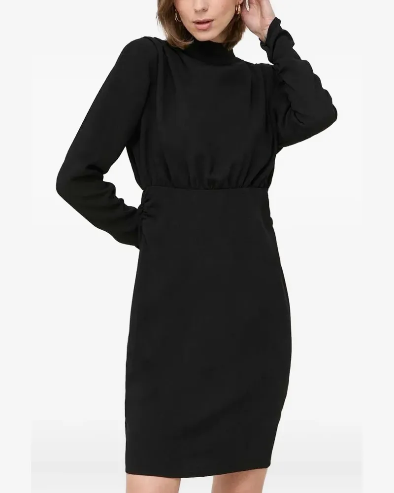 Notes du Nord Midikleid mit Stehkragen - Schwarz Schwarz