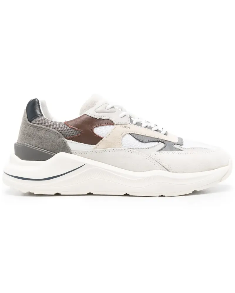 D.A.T.E. Sneakers mit Einsätzen - Weiß Weiß