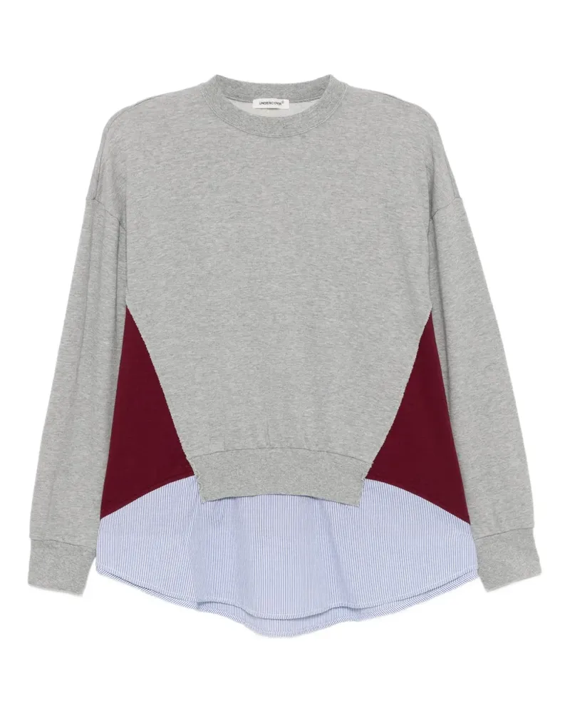 Undercover Sweatshirt im Layering-Look - Grau Grau