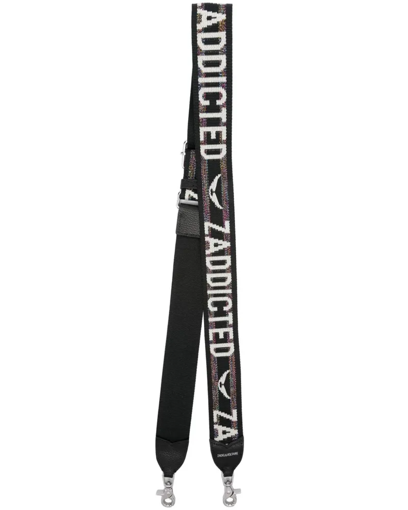 Zadig & Voltaire Schulterriemen mit Logo - Schwarz Schwarz