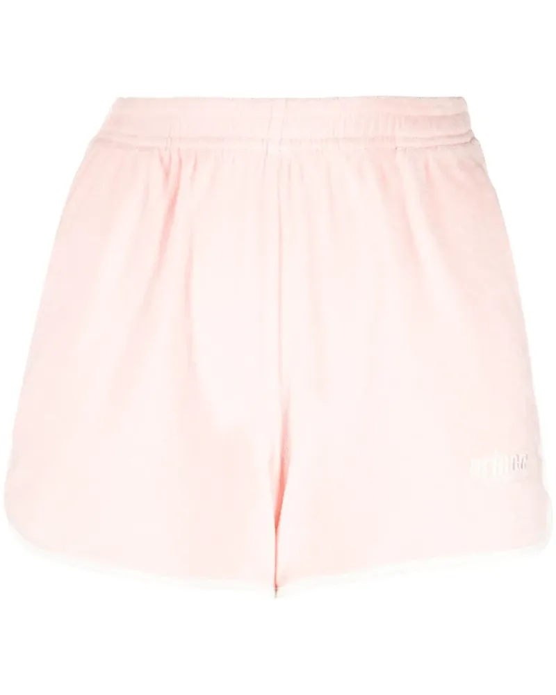 SPORTY & RICH Shorts mit Logo-Stickerei - Rosa Rosa