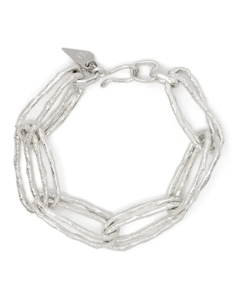 forte_forte Skulpturales Armband - Silber Silber