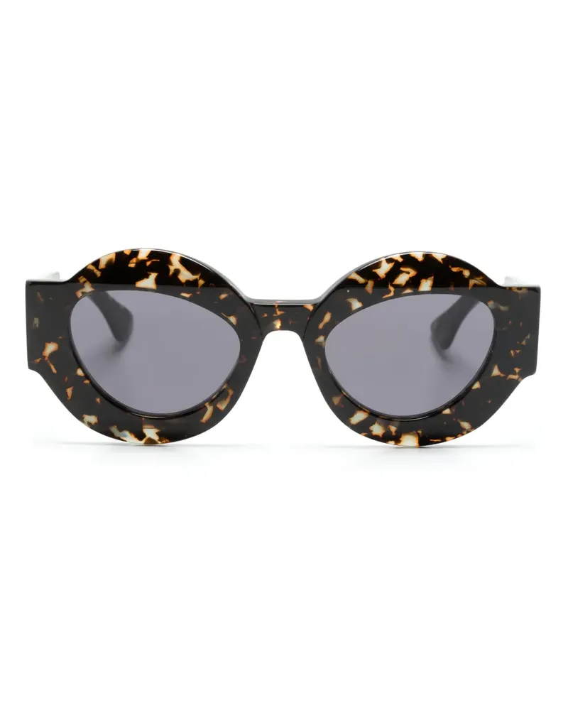 KUBORAUM X22 Sonnenbrille mit geometrischem Gestell - Schwarz Schwarz