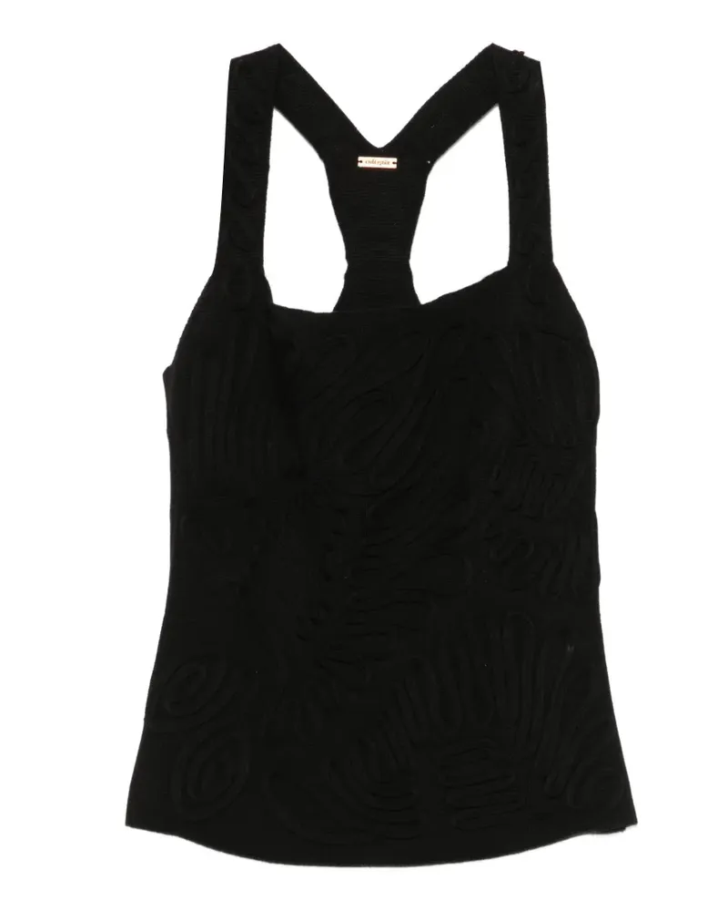 Cult Gaia Stells embroidered square-neck top - Schwarz Schwarz