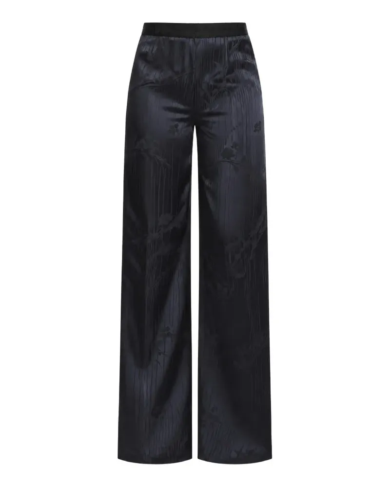forte_forte Weite Hose mit Jacquardmuster - Blau Blau