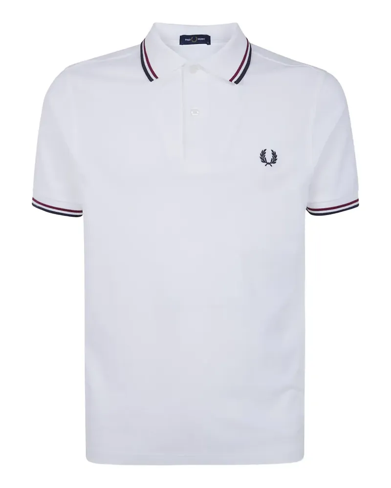 Fred Perry logo-embroidered polo shirt - Weiß Weiß