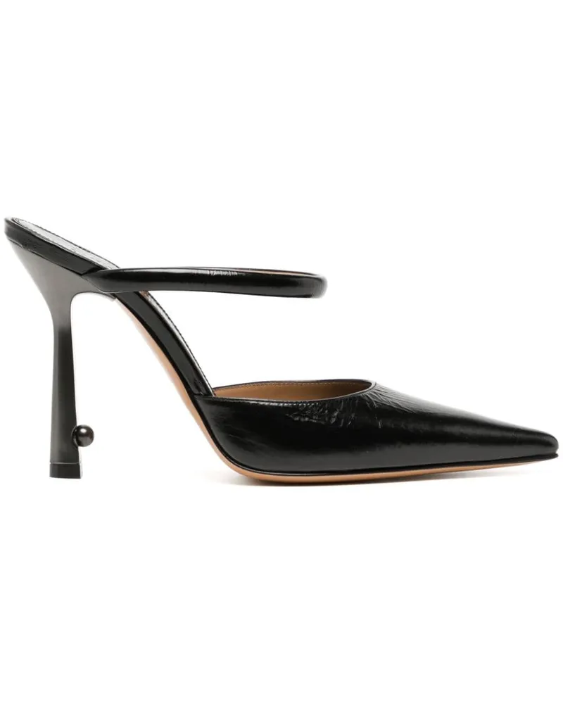 OFF-WHITE Mules aus Lackleder 110mm - Schwarz Schwarz