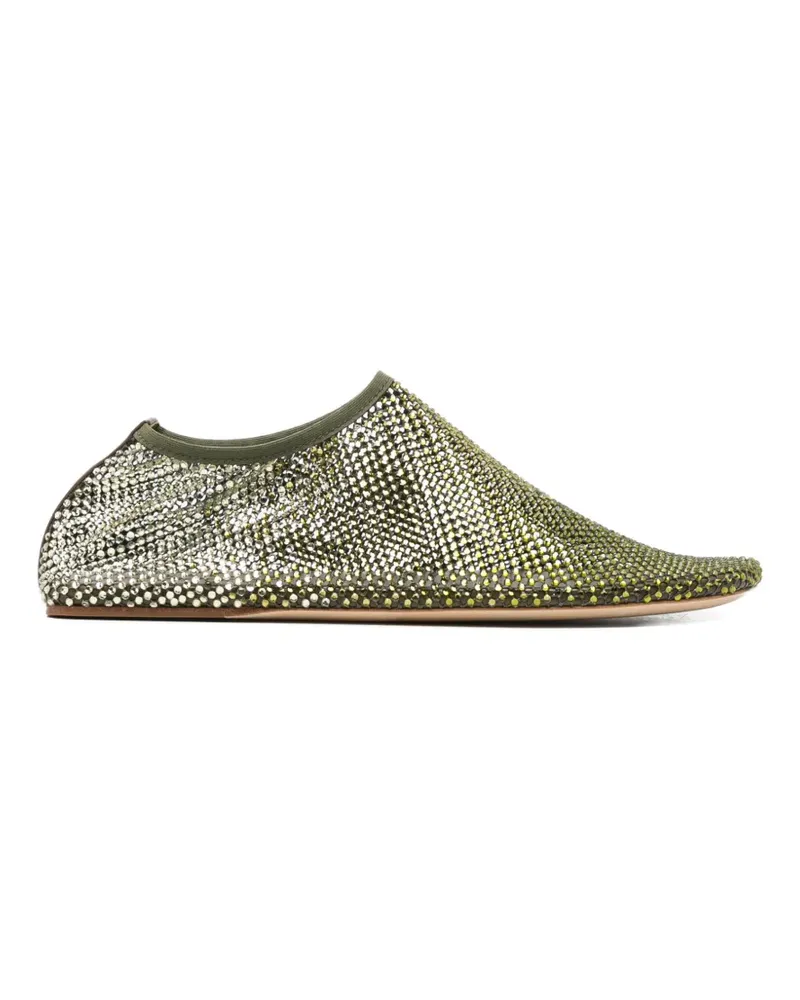 Christopher Esber Minette crystal-embellished ballet flats - Grün Grün
