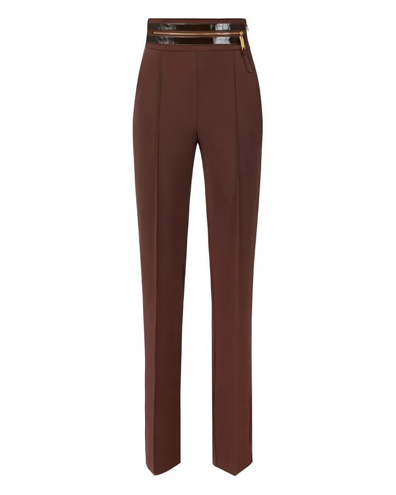 Elisabetta Franchi Hose mit hohem Bund - Braun Braun