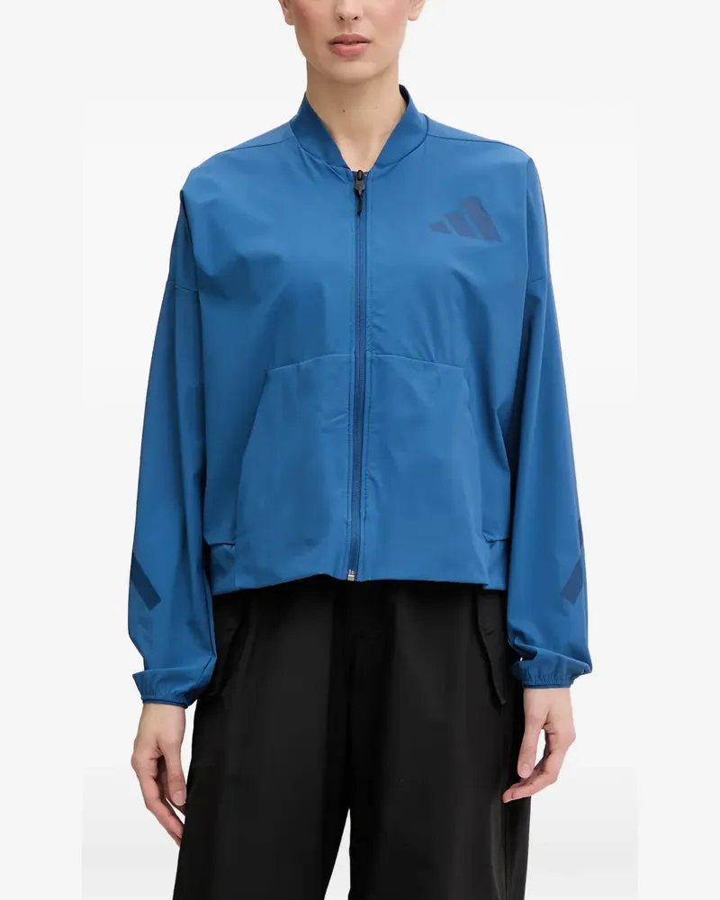 adidas Zne logo-print zip-up jacket - Blau Blau