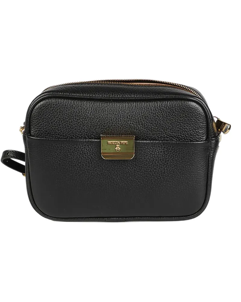 Patrizia Pepe All Day Schultertasche aus Leder mit Kette - Schwarz Schwarz