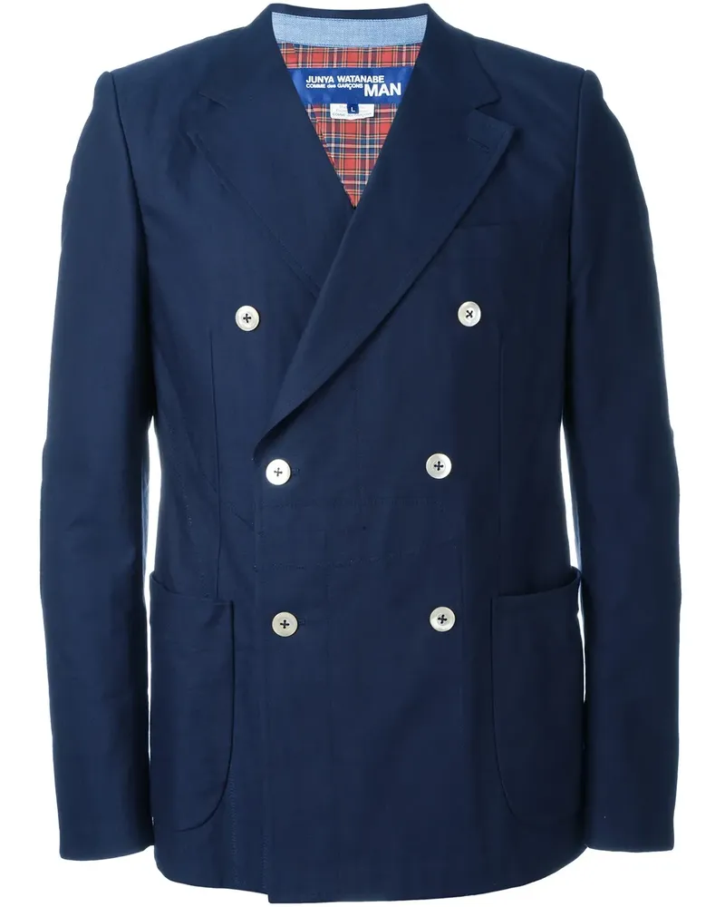 Junya Watanabe Doppelreihige Jacke - Blau Blau