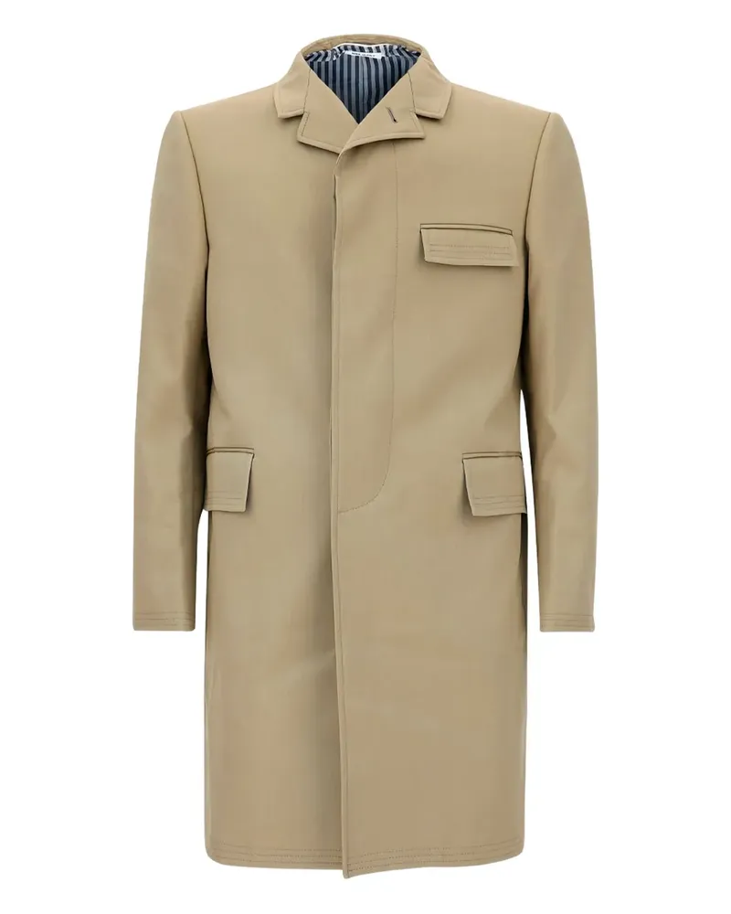 Thom Browne KHAKI MACKINTOSH CLASSIC CHESTERFIELD OVERCOAT - Braun Braun