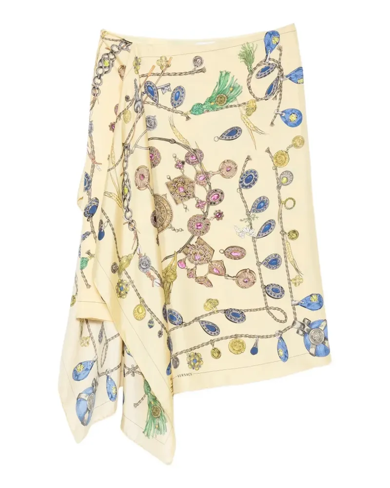 Versace Minirock aus Seide mit Print - Nude Nude