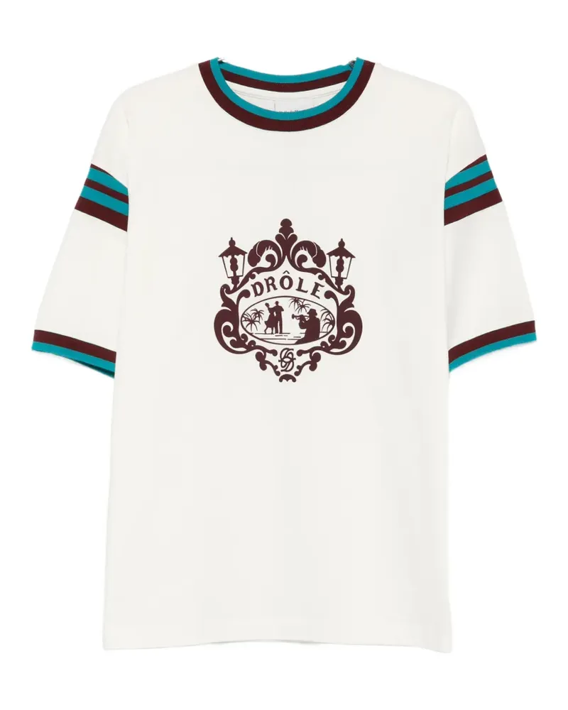 Drôle de Monsieur graphic-print T-shirt - Weiß Weiß