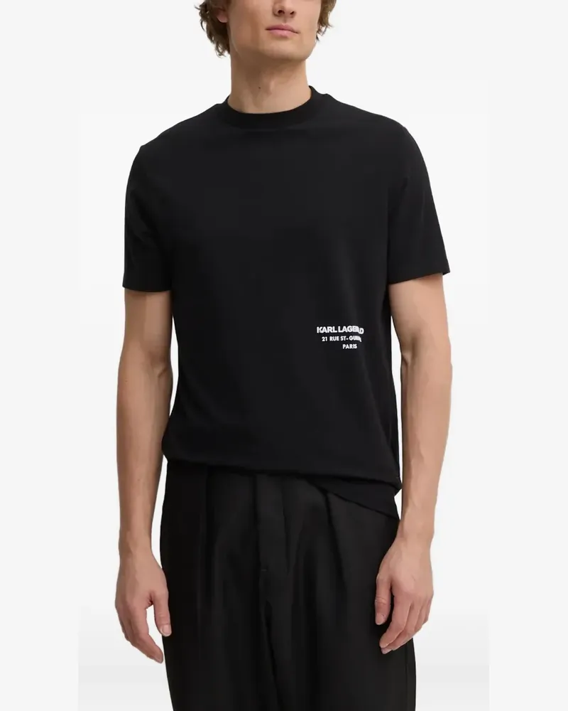 Karl Lagerfeld T-Shirt mit Logo-Print - Schwarz Schwarz