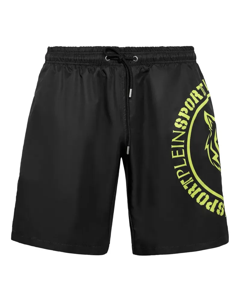 Philipp Plein Carbon Tiger Badeshorts - Schwarz Schwarz