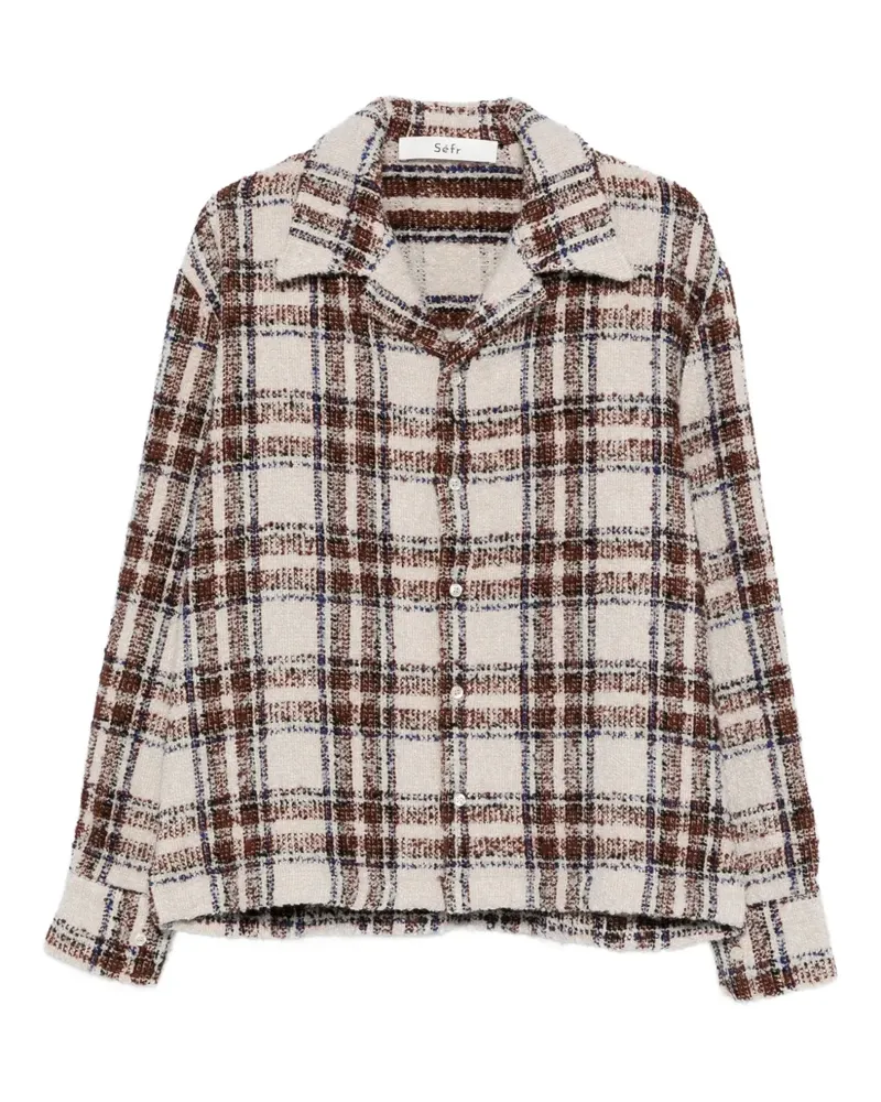 Séfr Kariertes Ojai Hemd - Nude Nude