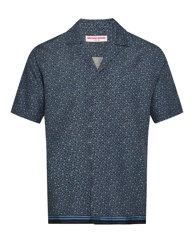 Orlebar Brown Maitan geometric-print shirt - Blau Blau