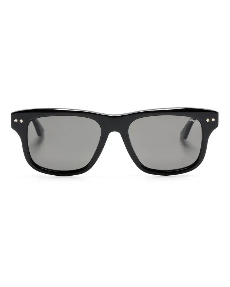 Montblanc Eckige Sonnenbrille mit Logo-Gravur - Schwarz Schwarz