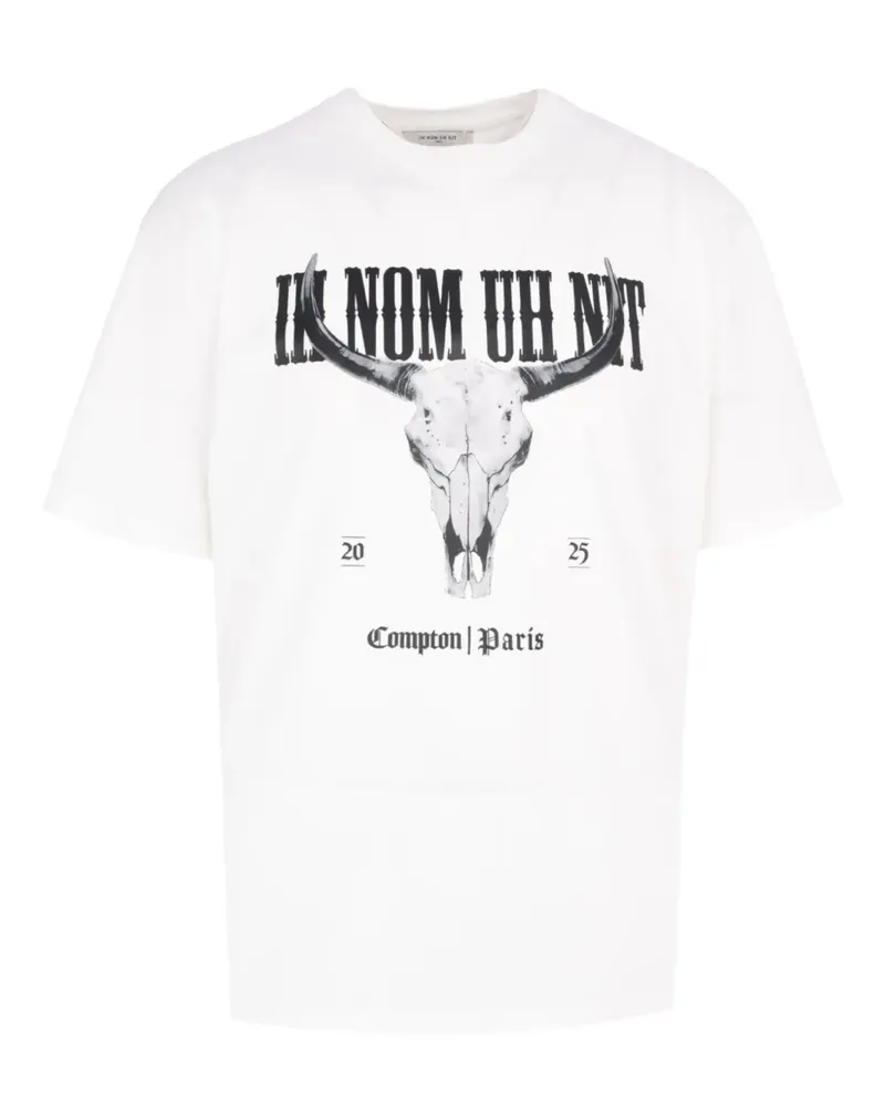 IH NOM UH NIT T-Shirt mit Totenkopf-Print - Weiß Weiß