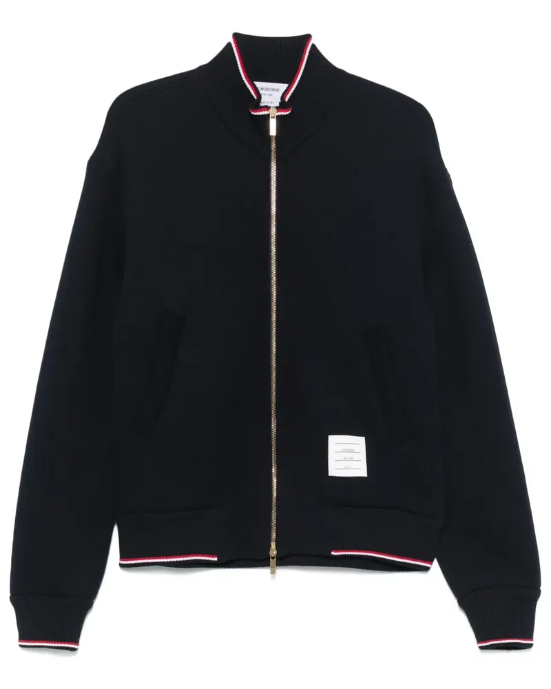 Thom Browne Gestrickte Jacke mit RWB-Streifen - Blau Blau