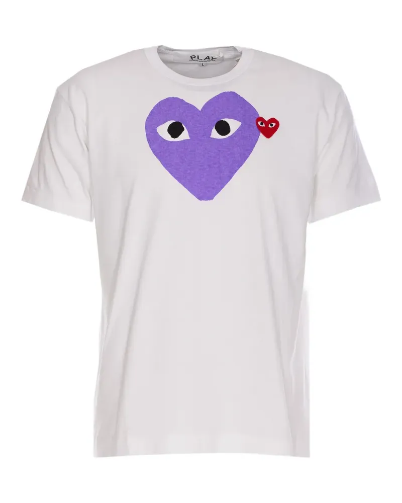 Comme des Garçons T-Shirt mit Herz-Print - Weiß Weiß