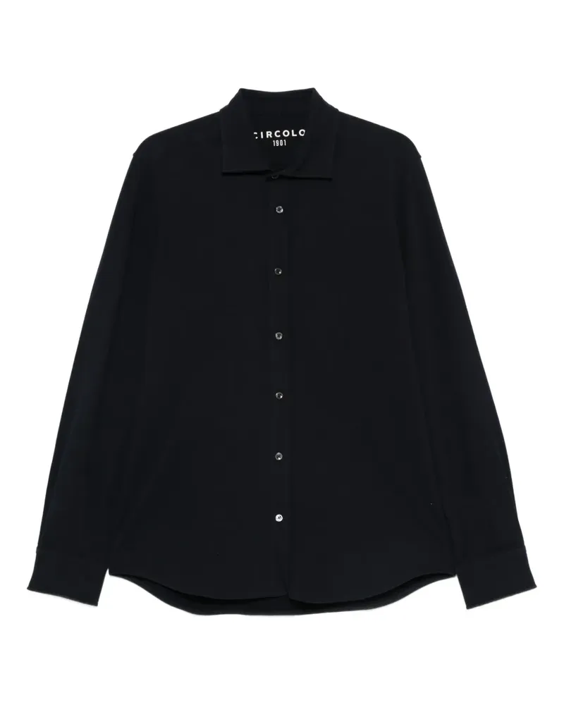 CIRCOLO 1901 Klassisches Jerseyhemd - Blau Blau