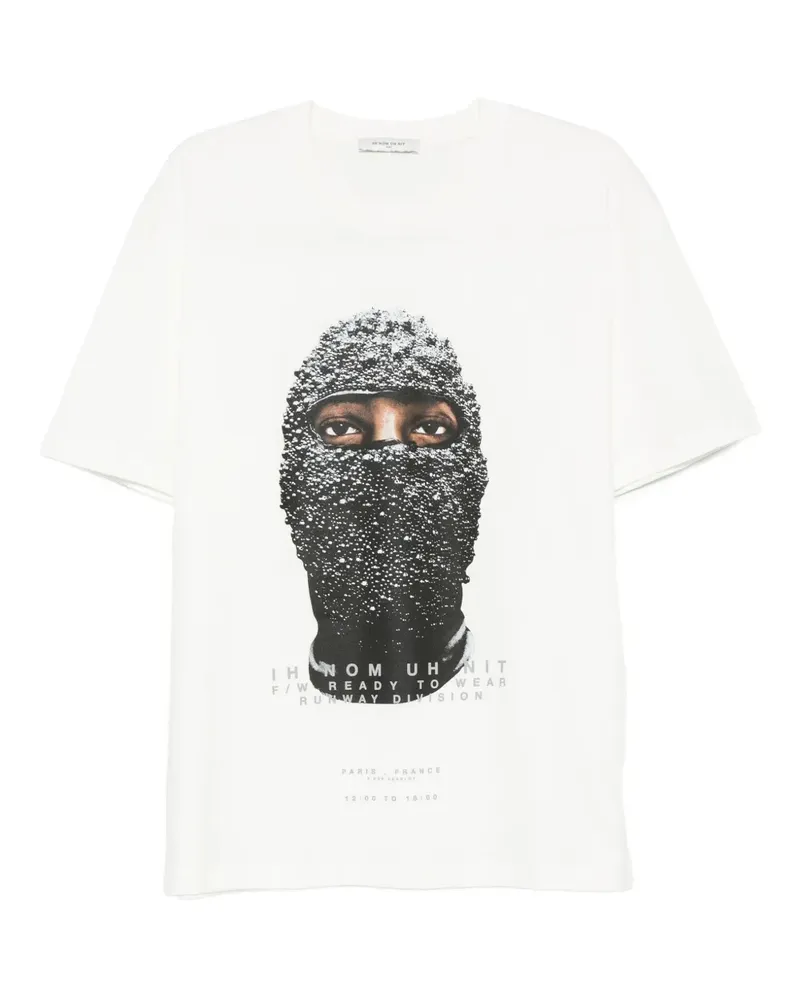 IH NOM UH NIT T-Shirt mit Masken-Print - Weiß Weiß
