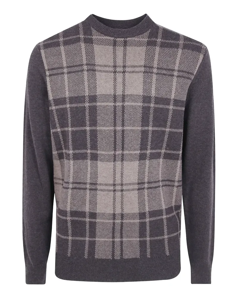 Barbour Wollpullover mit Karomuster - Braun Braun