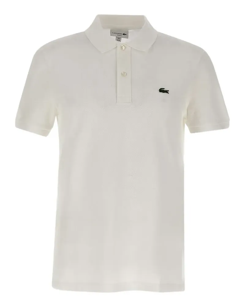 Lacoste Poloshirt mit Logo-Patch - Weiß Weiß