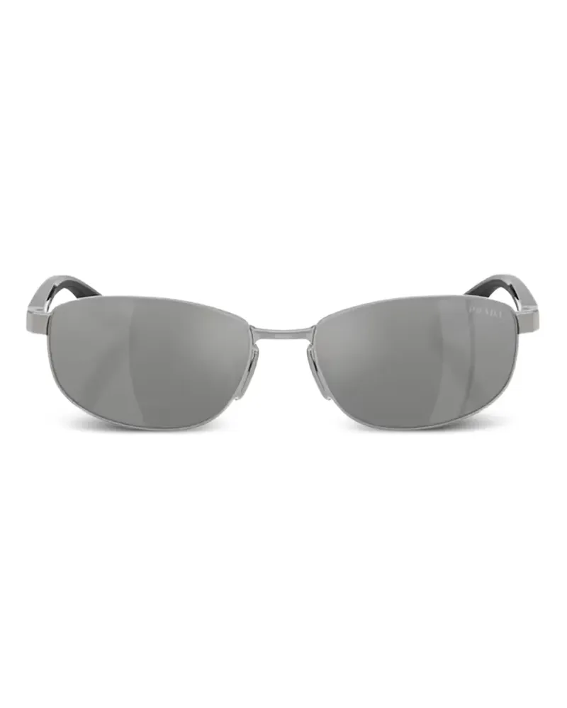 Prada Sonnenbrille mit Logo - Silber Silber
