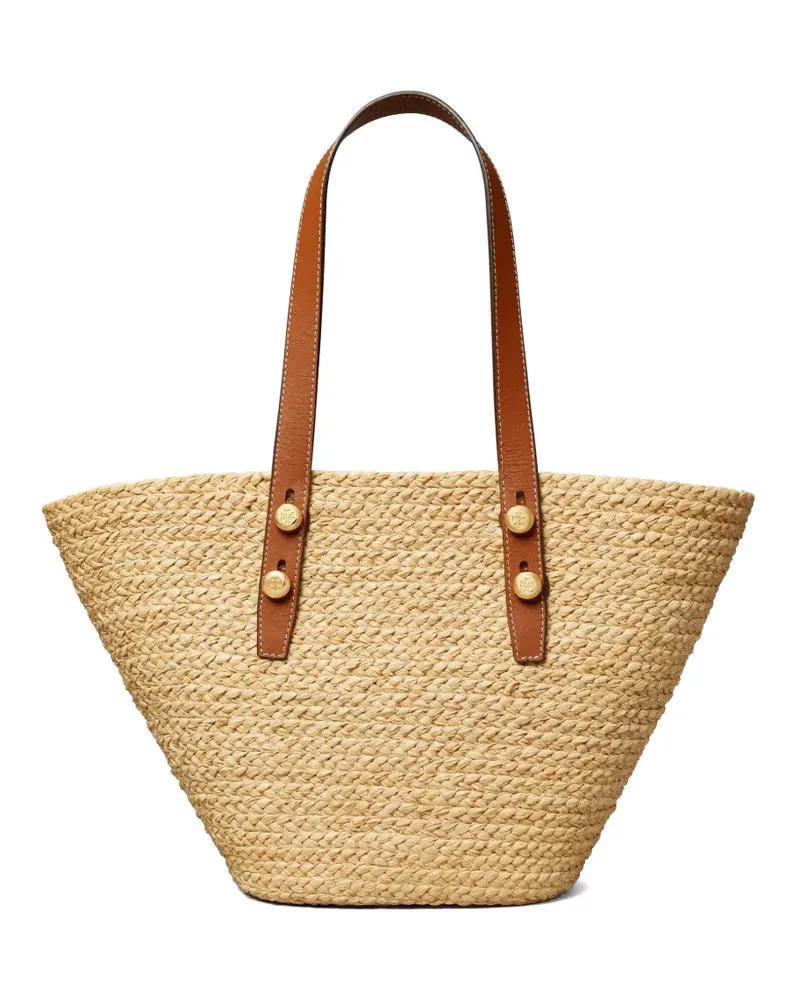 Tory Burch Kleine Romy Tote Bag aus Korb - Nude Nude