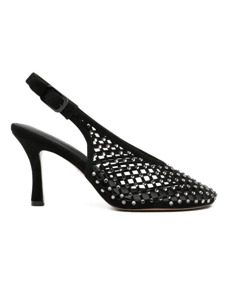 Lola Cruz Bruna studded net pumps - Schwarz Schwarz